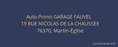 Auto Primo GARAGE FAUVEL