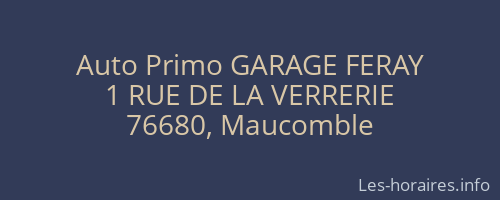 Auto Primo GARAGE FERAY