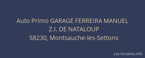 Auto Primo GARAGE FERREIRA MANUEL