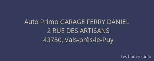 Auto Primo GARAGE FERRY DANIEL