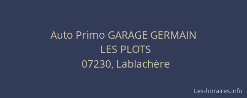 Auto Primo GARAGE GERMAIN