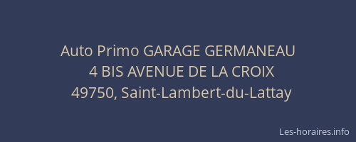 Auto Primo GARAGE GERMANEAU