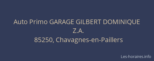 Auto Primo GARAGE GILBERT DOMINIQUE