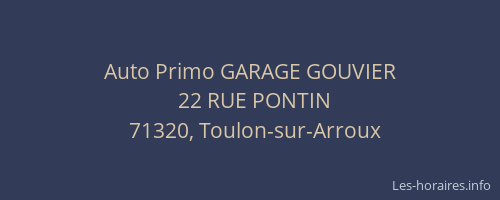 Auto Primo GARAGE GOUVIER