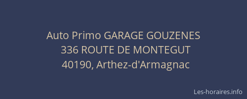 Auto Primo GARAGE GOUZENES