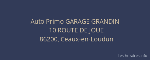 Auto Primo GARAGE GRANDIN