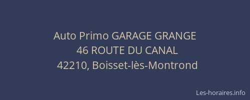 Auto Primo GARAGE GRANGE