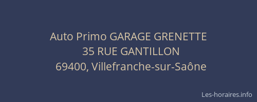 Auto Primo GARAGE GRENETTE