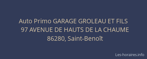 Auto Primo GARAGE GROLEAU ET FILS