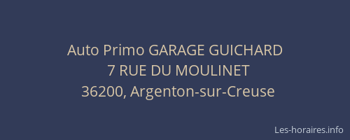 Auto Primo GARAGE GUICHARD
