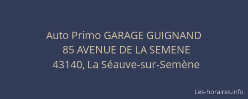 Auto Primo GARAGE GUIGNAND