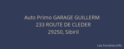 Auto Primo GARAGE GUILLERM
