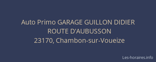 Auto Primo GARAGE GUILLON DIDIER