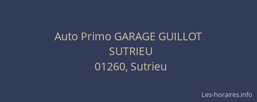 Auto Primo GARAGE GUILLOT