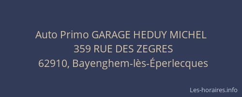 Auto Primo GARAGE HEDUY MICHEL