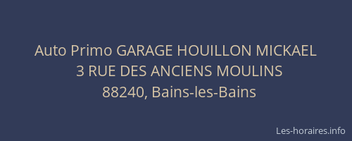 Auto Primo GARAGE HOUILLON MICKAEL