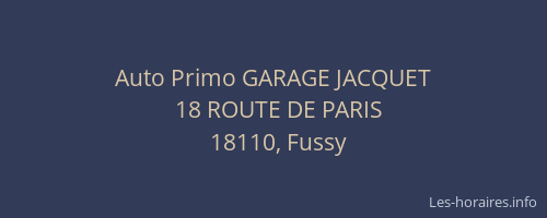Auto Primo GARAGE JACQUET
