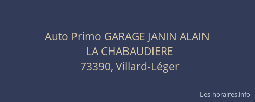Auto Primo GARAGE JANIN ALAIN