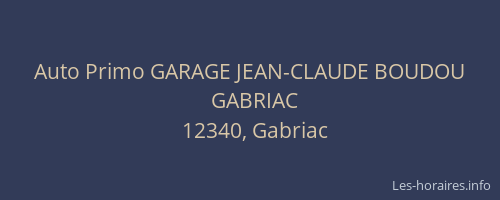 Auto Primo GARAGE JEAN-CLAUDE BOUDOU