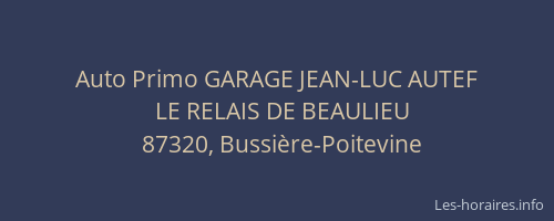 Auto Primo GARAGE JEAN-LUC AUTEF