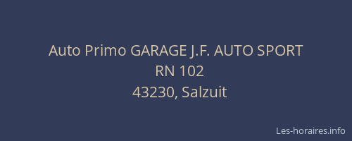 Auto Primo GARAGE J.F. AUTO SPORT