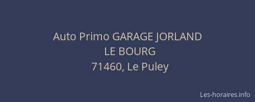 Auto Primo GARAGE JORLAND