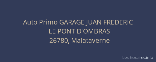 Auto Primo GARAGE JUAN FREDERIC