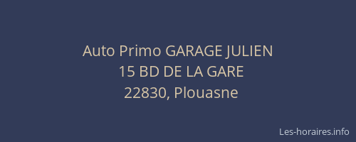 Auto Primo GARAGE JULIEN