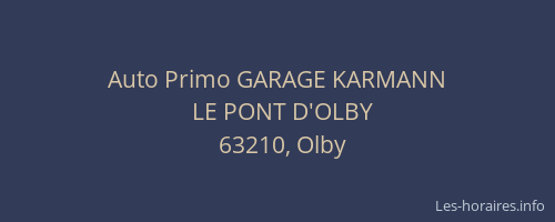 Auto Primo GARAGE KARMANN