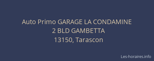 Auto Primo GARAGE LA CONDAMINE