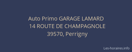 Auto Primo GARAGE LAMARD