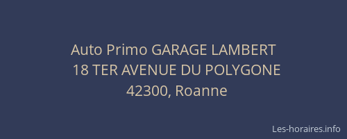 Auto Primo GARAGE LAMBERT