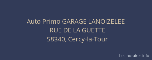 Auto Primo GARAGE LANOIZELEE