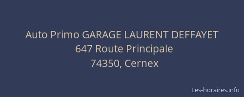 Auto Primo GARAGE LAURENT DEFFAYET