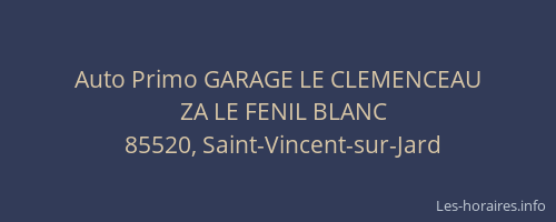 Auto Primo GARAGE LE CLEMENCEAU