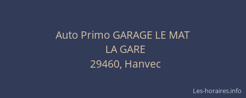 Auto Primo GARAGE LE MAT