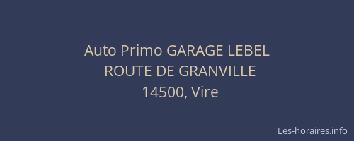 Auto Primo GARAGE LEBEL