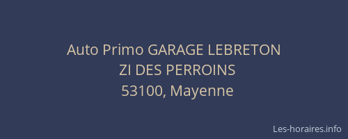 Auto Primo GARAGE LEBRETON