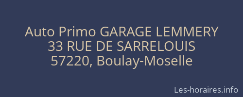 Auto Primo GARAGE LEMMERY