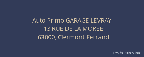Auto Primo GARAGE LEVRAY