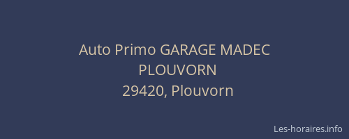 Auto Primo GARAGE MADEC