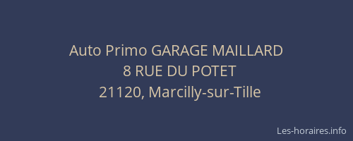 Auto Primo GARAGE MAILLARD