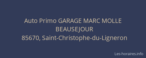 Auto Primo GARAGE MARC MOLLE