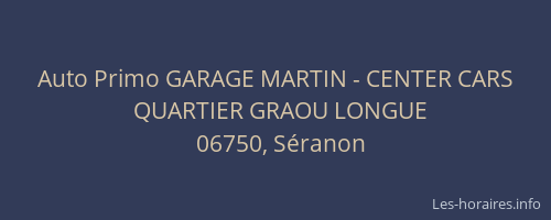 Auto Primo GARAGE MARTIN - CENTER CARS