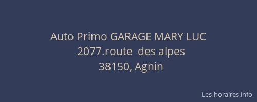 Auto Primo GARAGE MARY LUC