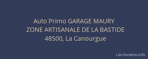 Auto Primo GARAGE MAURY