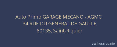 Auto Primo GARAGE MECANO - AGMC