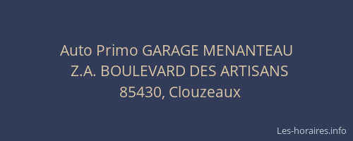 Auto Primo GARAGE MENANTEAU