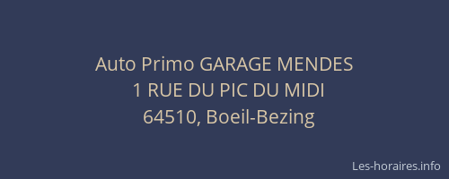 Auto Primo GARAGE MENDES