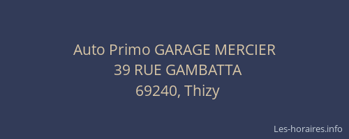 Auto Primo GARAGE MERCIER